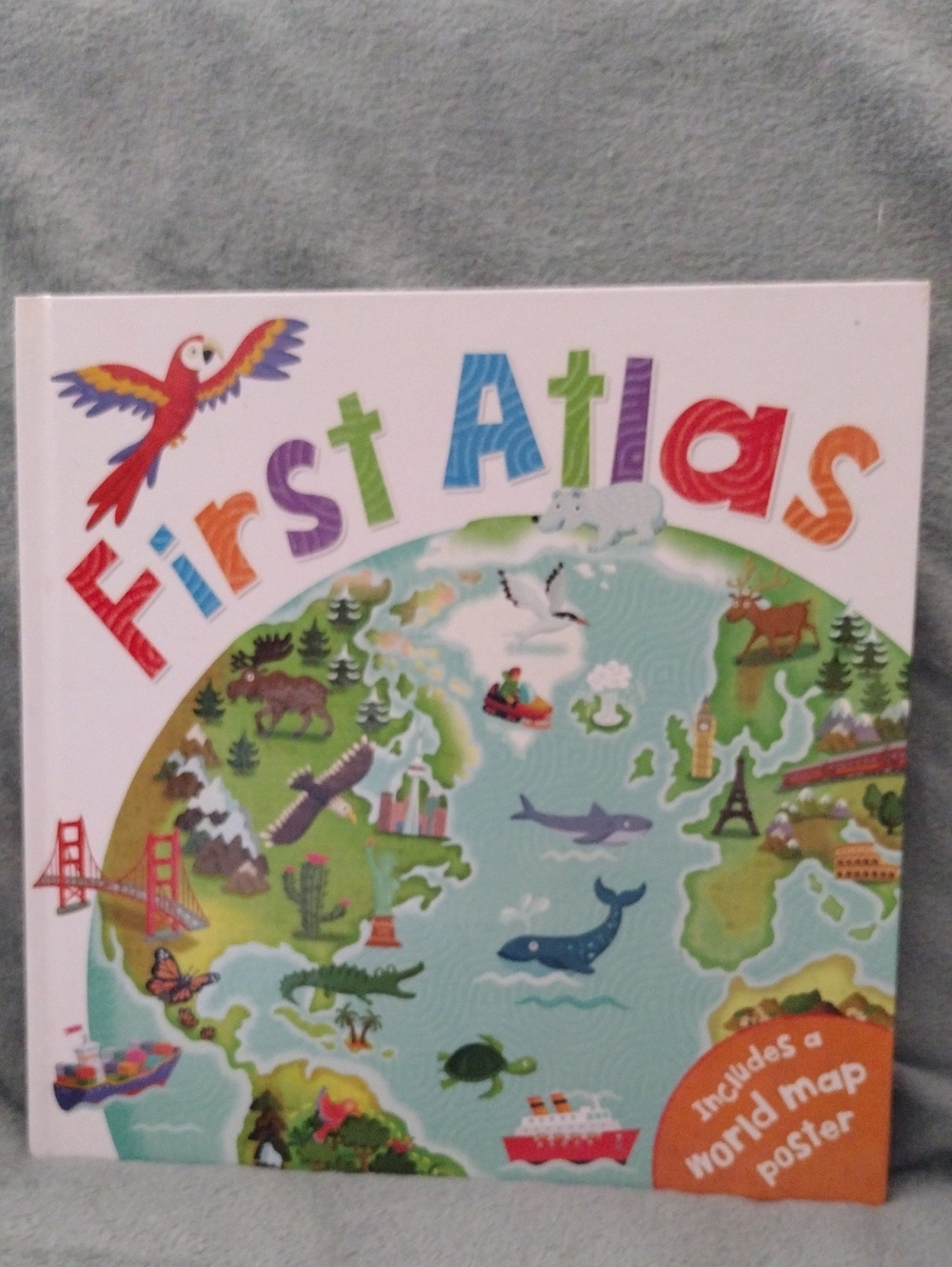3/$15 - First Atlas Kids World Map Book - Includes A World Map